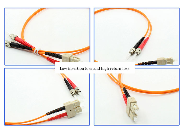 ST-SC Double Core Multimode Fiber Patch Cord